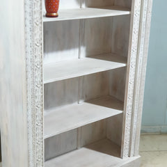 Rajasthan Handcarved Indian Furniture Wooden Mehrab Style Bookshelf 100x40x200 Cm Rajasthan Handcarved Indian Furniture Wooden Mehrab Style Bookshelf 100x40x200 Cm