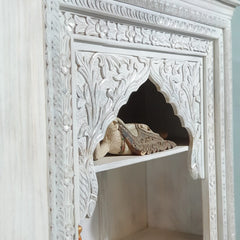 Rajasthan Handcarved Indian Furniture Wooden Mehrab Style Bookshelf 100x40x200 Cm Rajasthan Handcarved Indian Furniture Wooden Mehrab Style Bookshelf 100x40x200 Cm