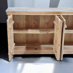 Handmade Carved Indian Mango Wood  4 Doors Sideboard Brown 180x40x90cm Handmade Carved Indian Mango Wood  4 Doors Sideboard Brown 180x40x90cm