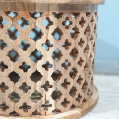 Bristol Carved Round Coffee Table Natural 60x60x40 cm Bristol Carved Round Coffee Table Natural 60x60x40 cm