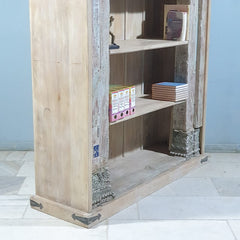 Antique Vintage Hand Carved Solid Wood Bookshelf 161X47X231 Cm Bleach Antique Vintage Hand Carved Solid Wood Bookshelf 161X47X231 Cm Bleach