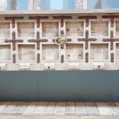 Handmade Carved Solid Hard Wood Console Table With Iron Fittings Bleach Handmade Carved Solid Hard Wood Console Table With Iron Fittings Bleach