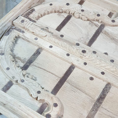 Hand Carved Vintage Door Style Solid Wood Coffee Table 143X83X48 Cm Bleach Hand Carved Vintage Door Style Solid Wood Coffee Table 143X83X48 Cm Bleach