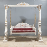 Indian Furniture Hand Carved Solid Hard Wood Swing Set