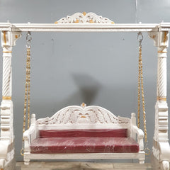 Indian Furniture Hand Carved Solid Hard Wood Swing Set Indian Furniture Hand Carved Solid Hard Wood Swing Set