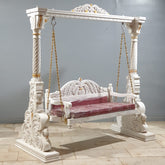 Indian Furniture Hand Carved Solid Hard Wood Swing Set
