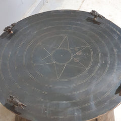 Authentic Vintage Iron Drum Coffee Table Authentic Vintage Iron Drum Coffee Table