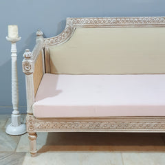 Hand Carved Cane Sofa Daybed Whitewash 180x76x92 cm Hand Carved Cane Sofa Daybed Whitewash 180x76x92 cm