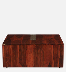 Shanti Surprise Sheesham Wood Nesting Coffee Table Set ( 4 Stools ) In Scratch Resistant Honey Oak Finish With Brass Cladding Shanti Surprise Sheesham Wood Nesting Coffee Table Set ( 4 Stools ) In Scratch Resistant Honey Oak Finish With Brass Cladding