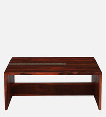 Shanti Surprise Sheesham Wood Nesting Coffee Table Set ( 4 Stools ) In Scratch Resistant Honey Oak Finish With Brass Cladding Shanti Surprise Sheesham Wood Nesting Coffee Table Set ( 4 Stools ) In Scratch Resistant Honey Oak Finish With Brass Cladding