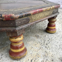 Antique Indian Low Bajot Coffee Table 72cm Antique Indian Low Bajot Coffee Table 72cm