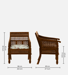 Shanti Surprise Sheesham Wood 1 Seater Sofa In Scratch Resistant Provincial Teak Finish Shanti Surprise Sheesham Wood 1 Seater Sofa In Scratch Resistant Provincial Teak Finish