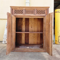 Antique Indian Hand Carved Solid Wooden Old Door Buffet Brass Fitting Cabinet Sideboard 105x47x107.5Cm Antique Indian Hand Carved Solid Wooden Old Door Buffet Brass Fitting Cabinet Sideboard 105x47x107.5Cm