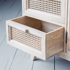 Rattan Elegance Series Mango Wood Cane Sideboard 2 Doors & Drawers Rattan Elegance Series Mango Wood Cane Sideboard 2 Doors & Drawers