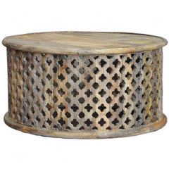 Bristol Floral Round Coffee Table Natural 80cm Bristol Floral Round Coffee Table Natural 80cm