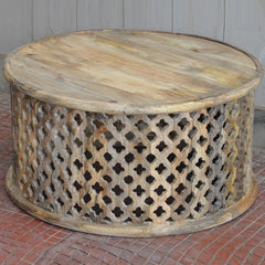 Bristol Floral Round Coffee Table Natural 80cm Bristol Floral Round Coffee Table Natural 80cm