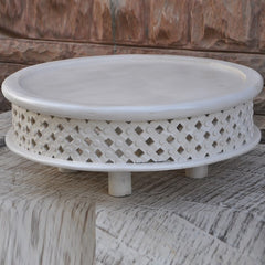 Bristol Carved Legs Round Coffee Table White 80cm Bristol Carved Legs Round Coffee Table White 80cm