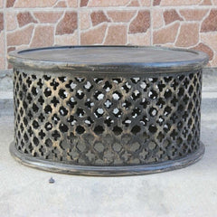 Bristol Floral Low Line Round Coffee Table Chocolate Brown Bristol Floral Low Line Round Coffee Table Chocolate Brown