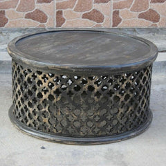 Bristol Floral Low Line Round Coffee Table Chocolate Brown Bristol Floral Low Line Round Coffee Table Chocolate Brown