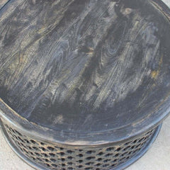 Bristol Floral Low Line Round Coffee Table Chocolate Brown Bristol Floral Low Line Round Coffee Table Chocolate Brown