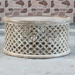 Bristol Floral Low Line Round Coffee Table Natural Bristol Floral Low Line Round Coffee Table Natural