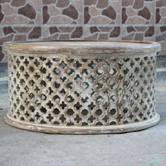 Bristol Floral Low Line Round Coffee Table Natural Bristol Floral Low Line Round Coffee Table Natural