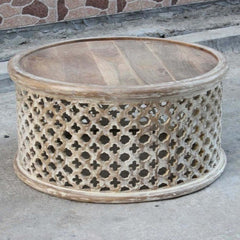 Bristol Floral Low Line Round Coffee Table Natural Bristol Floral Low Line Round Coffee Table Natural