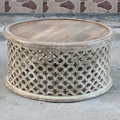 Bristol Floral Low Line Round Coffee Table Natural Bristol Floral Low Line Round Coffee Table Natural
