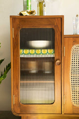 Rattan Elegance Series Mango Wood 3 Door Sideboard in Natural Finish Rattan Elegance Series Mango Wood 3 Door Sideboard in Natural Finish
