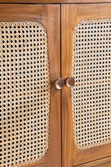 Rattan Elegance Series Mango Wood 3 Door Sideboard in Natural Finish Rattan Elegance Series Mango Wood 3 Door Sideboard in Natural Finish