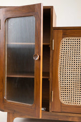Rattan Elegance Series Mango Wood 3 Door Sideboard in Natural Finish Rattan Elegance Series Mango Wood 3 Door Sideboard in Natural Finish