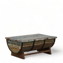 Kraft Bazaar Vistoso Barrel Coffee Table 110x70x45Cm Kraft Bazaar Vistoso Barrel Coffee Table 110x70x45Cm