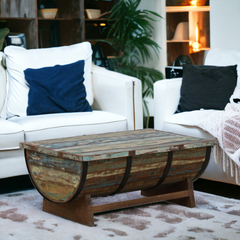 Kraft Bazaar Vistoso Barrel Coffee Table 110x70x45Cm Kraft Bazaar Vistoso Barrel Coffee Table 110x70x45Cm