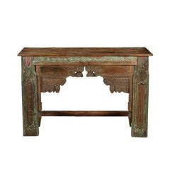 Antique Hand carved Solid wood Hall Table Brown 1.3M Antique Hand carved Solid wood Hall Table Brown 1.3M
