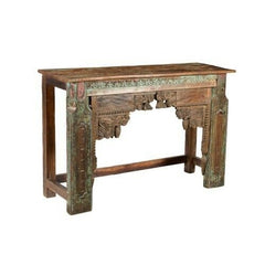 Antique Hand carved Solid wood Hall Table Brown 1.3M Antique Hand carved Solid wood Hall Table Brown 1.3M