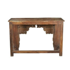 Antique Hand carved Solid wood Hall Table Brown 1.3M Antique Hand carved Solid wood Hall Table Brown 1.3M