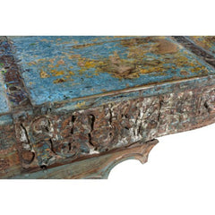 Antique Hand carved Solidwood Hall Table Rustic Blue Antique Hand carved Solidwood Hall Table Rustic Blue