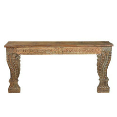 Antique Hand carved Solid wood Hall Table Brown 1.7M Antique Hand carved Solid wood Hall Table Brown 1.7M