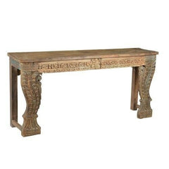 Antique Hand carved Solid wood Hall Table Brown 1.7M Antique Hand carved Solid wood Hall Table Brown 1.7M