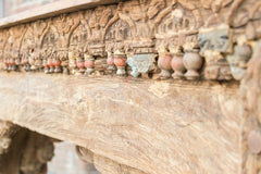 Antique Hand Carved Pillar solidwood Hall Side GUJARAT Table Brown Antique Hand Carved Pillar solidwood Hall Side GUJARAT Table Brown