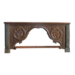 Antique Hand carved Solid wood Hall Table Brown 1.8M Antique Hand carved Solid wood Hall Table Brown 1.8M