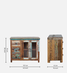 Nirvana Reclaimed Wood Crockery Unit In Distress Finish Nirvana Reclaimed Wood Crockery Unit In Distress Finish