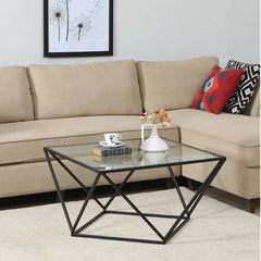 Kraft Bazaar Valerie Coffee Table Large in Black 79x79x45Cm Kraft Bazaar Valerie Coffee Table Large in Black 79x79x45Cm