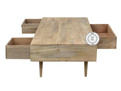 Avalon Indian Solid Wood Coffee Table With Printed Drawers Avalon Indian Solid Wood Coffee Table With Printed Drawers