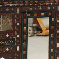 Carved Handmade Indian Vintage Solid Hard Wood Sideboard Damchiya Brown Carved Handmade Indian Vintage Solid Hard Wood Sideboard Damchiya Brown