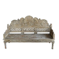 Antique Handmade Indian Furniture Old Wood Daybed 157x71x86Cm Antique Handmade Indian Furniture Old Wood Daybed 157x71x86Cm