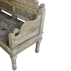 Antique Handmade Indian Furniture Old Wood Daybed 157x71x86Cm Antique Handmade Indian Furniture Old Wood Daybed 157x71x86Cm