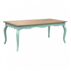 French Colonial Style Dinning Table 180CM - Turquoise French Colonial Style Dinning Table 180CM - Turquoise