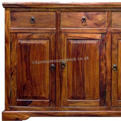 Takat Metal Jali Natural Solid Wood 3 Door 3 Drawer Sideboard Cabinet Takat Metal Jali Natural Solid Wood 3 Door 3 Drawer Sideboard Cabinet
