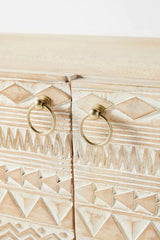 Carved Oasis Hand Carved Solid Mango Wood 2 Doors 3 Drawers Sideboard Carved Oasis Hand Carved Solid Mango Wood 2 Doors 3 Drawers Sideboard